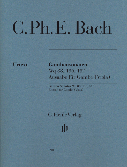 Gambensonaten, Wq.88, Wq.136, Wq.137