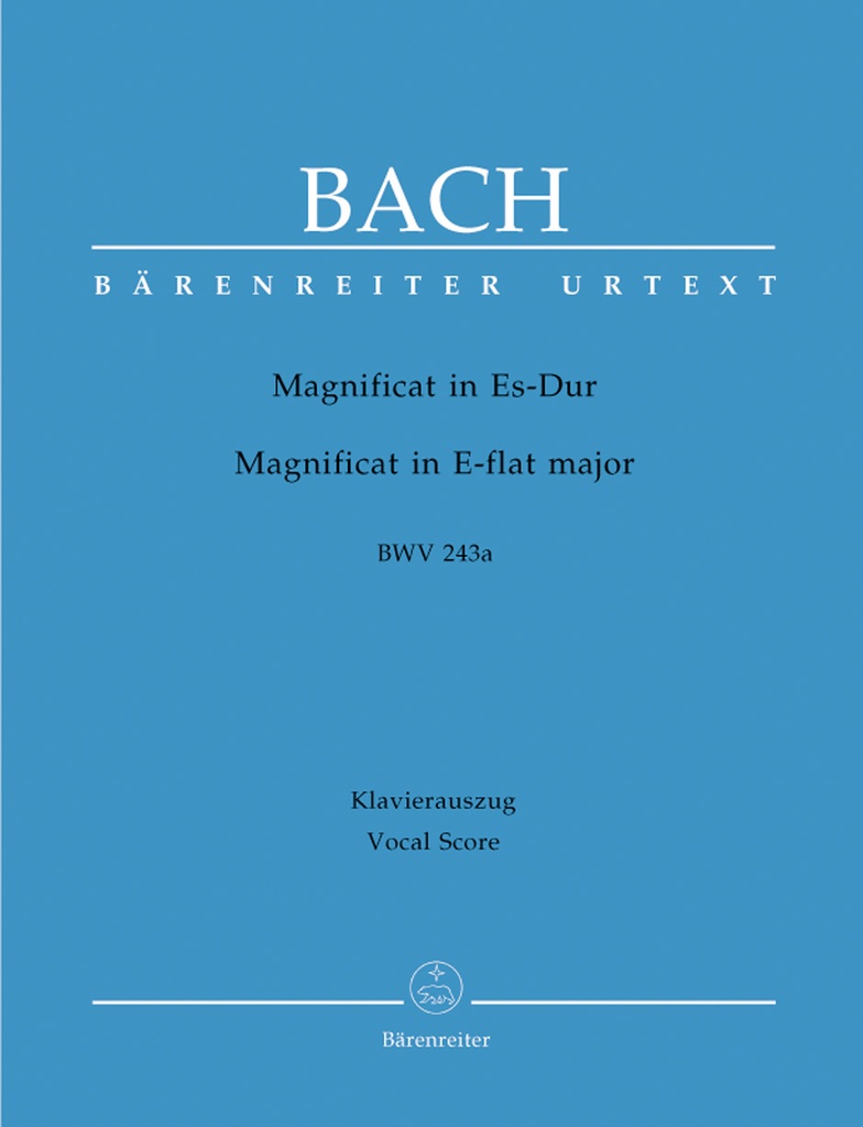 Magnificat E-flat major, BWV.243a (First version) (Vocal score)
