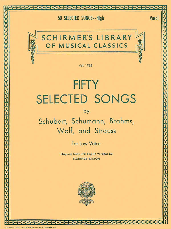 50 Selected Songs (Low Voice)