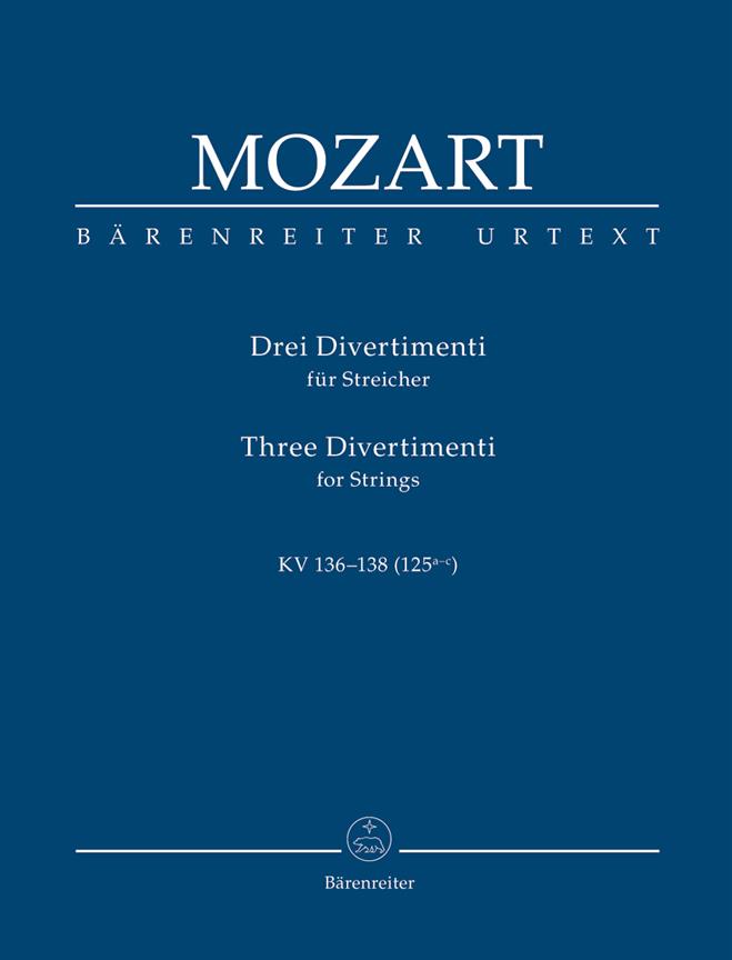 3 Divertimenti, KV.136, KV.137 and KV.138 (Study score)