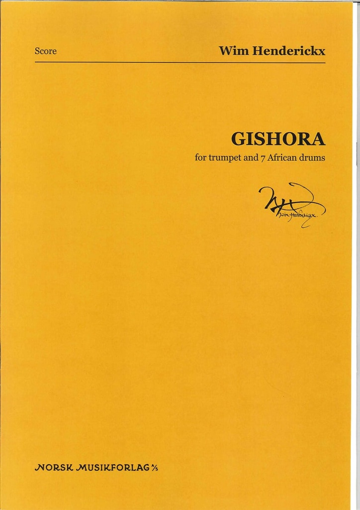Gishora for trumpet and 7 African drums (Score & parts)