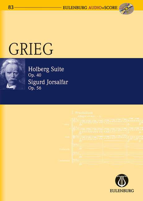 Holberg suite, Op.40 / Sigurd Jorsalfar, Op.56 (Study score)
