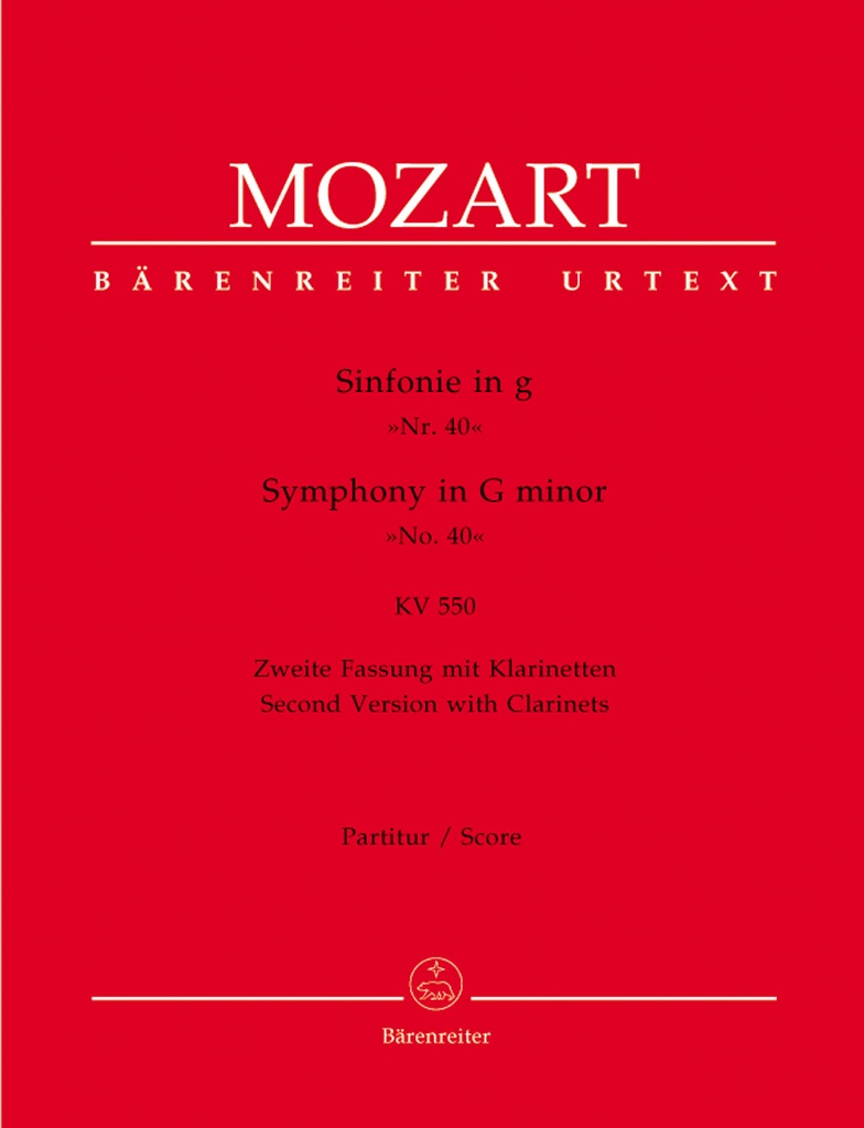 Symphony No.40 in g minor, KV.550 (Full score) (2nd version)
