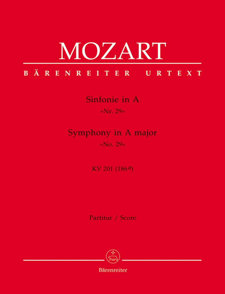 Symphony No. 29 A major KV 201 (186a) (Full score)