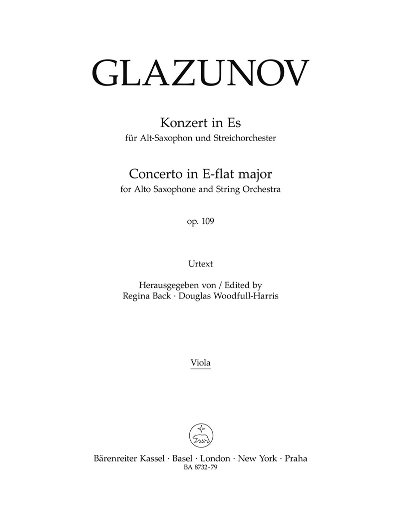 Concerto in E-flat major, Op.109 (Viola part)