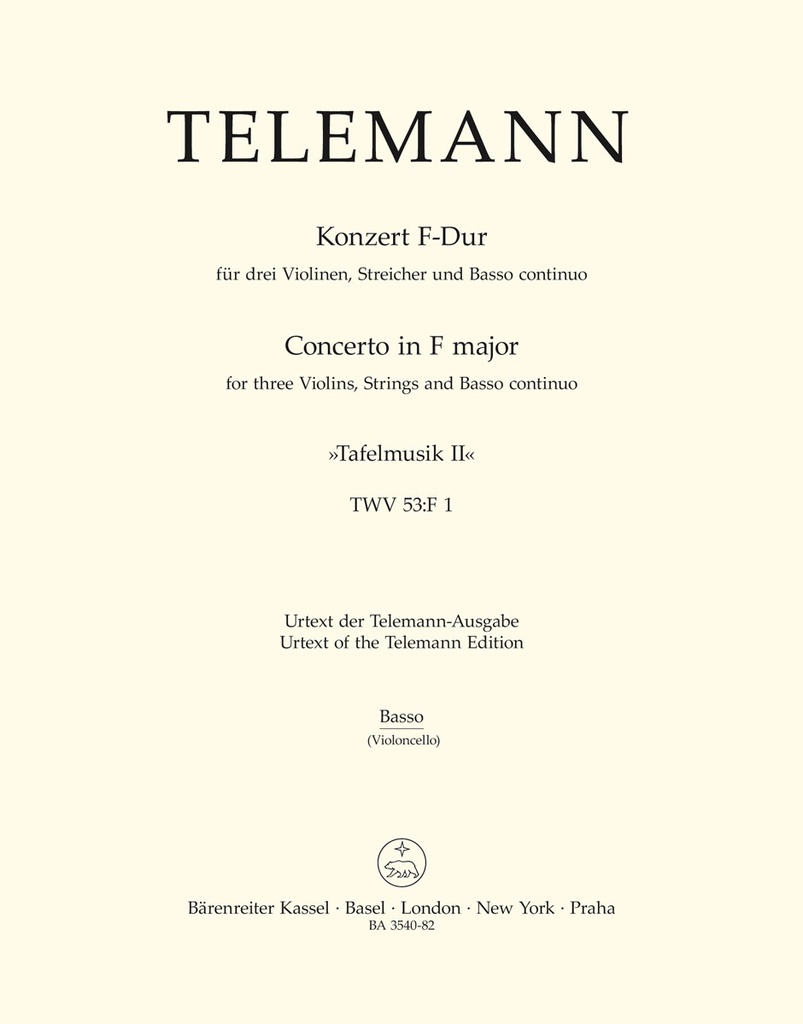 Concerto in F major, FWV.53:F1 (Violoncello part)