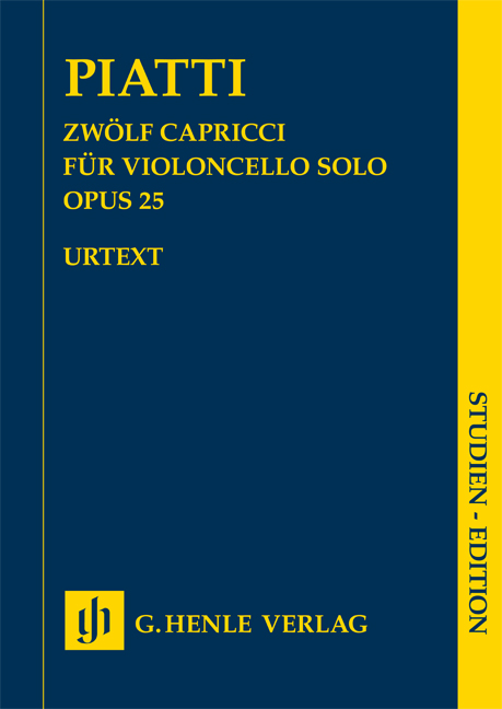 12 Caprices for Cello, Opus 25 (Study score)