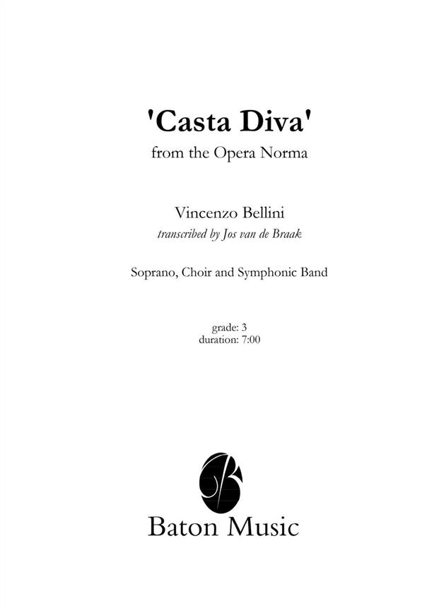Casta diva from opera Norma (Choir&symph. band, score+parts)