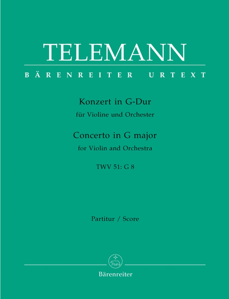 Concerto in G major TWV 51:G8 (Full score)