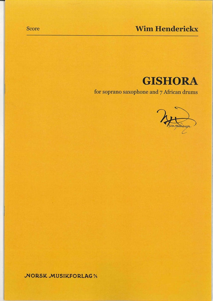 Gishora for soprano saxophone and 7 African drums