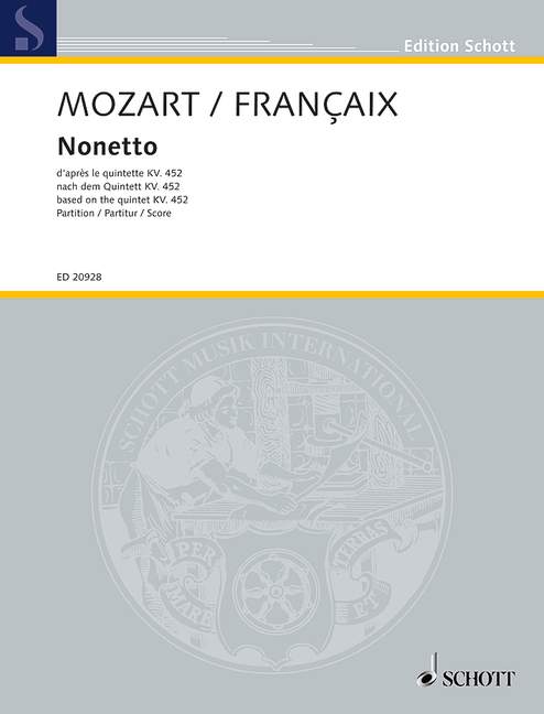 Nonetto E flat major - KV.452 (Score)