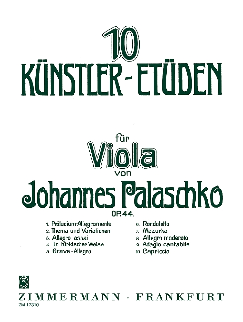 10 Künstler Etüden, Op.44
