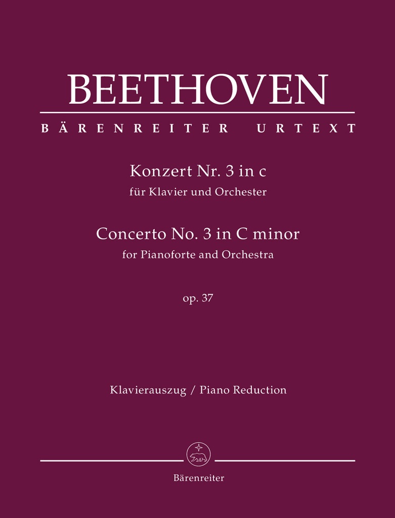 Concerto for Pianoforte and Orchestra No.3 C minor, Op.37 (Piano reduction)