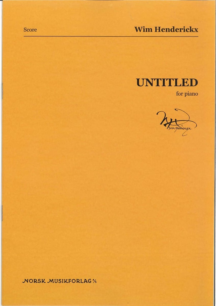 Untitled for piano (score)