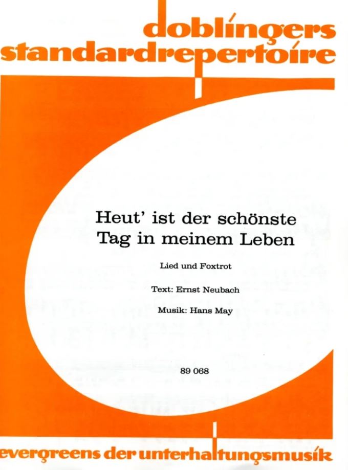 Heut ist der Schönste Tag in meinem Leben