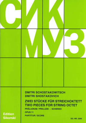 2 Pieces for String Octet, Op.11 (Score)