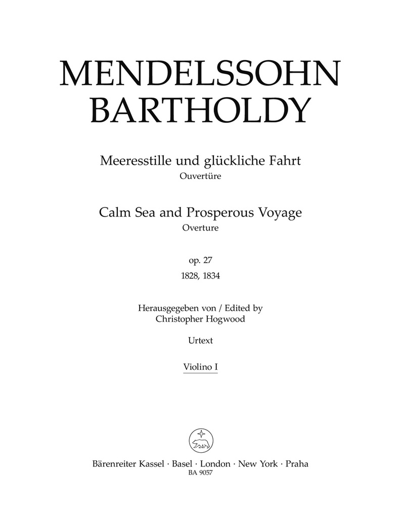 Meeresstille und glückliche Fahrt, Op.27 (Violin 1 part)
