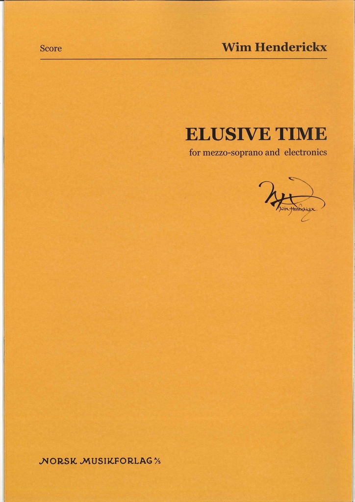 Elusive Time for soprano (score)