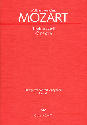 Regina Coeli in C, KV.108 (74d) (Score)
