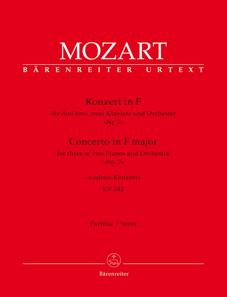 Concerto in F Major, No.7, KV.242 (Full score)