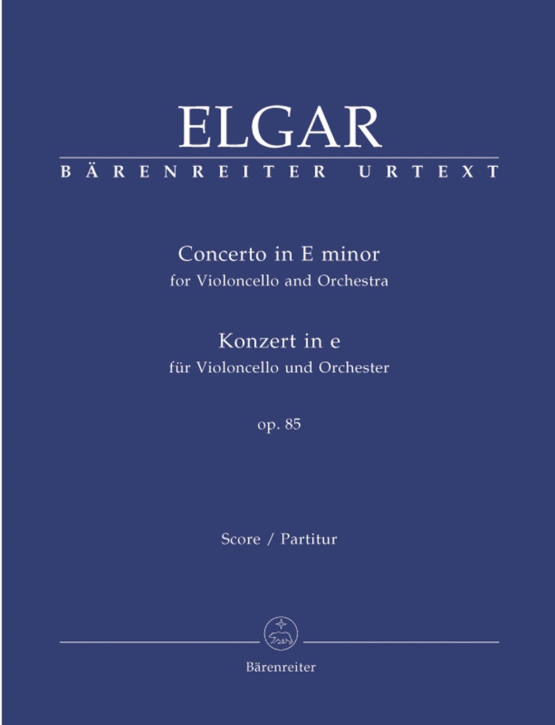 Concerto for Violoncello and Orchestra E minor, Op.85  (Full score)