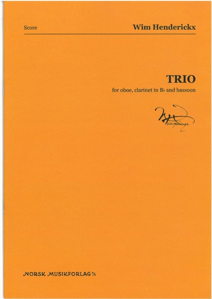 Trio for oboe, clarinet in Bb and Bassoon