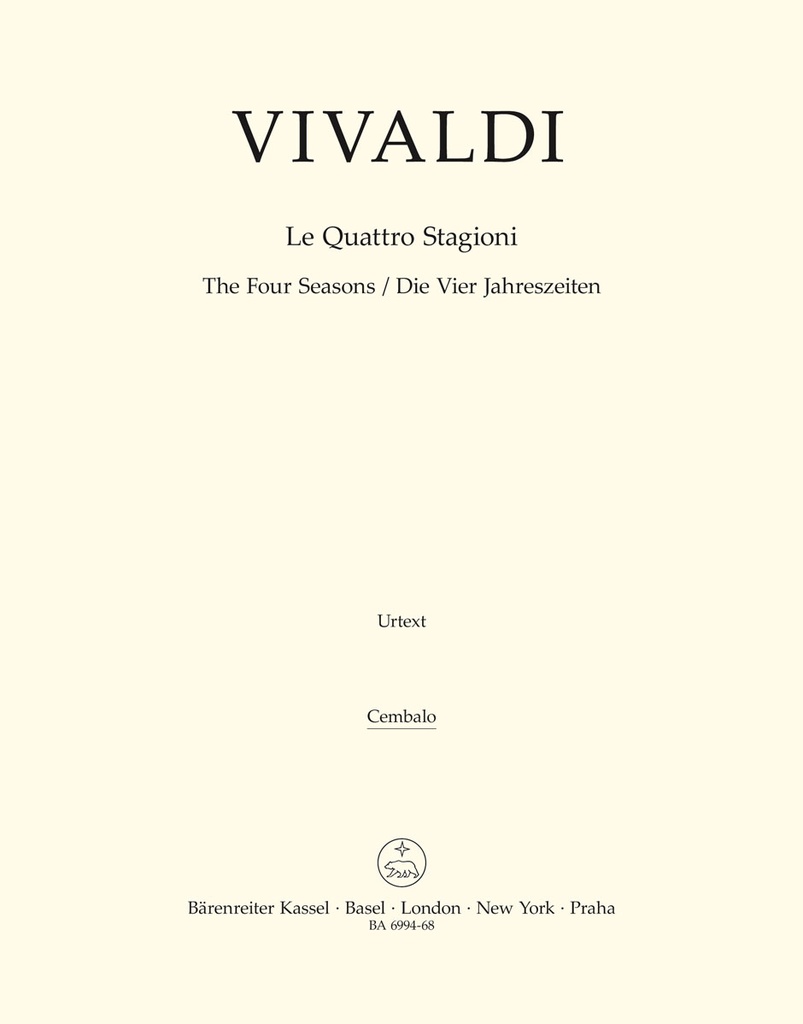 Le Quattro Stagioni / Die Vier Jahreszeiten (Cembalo part)
