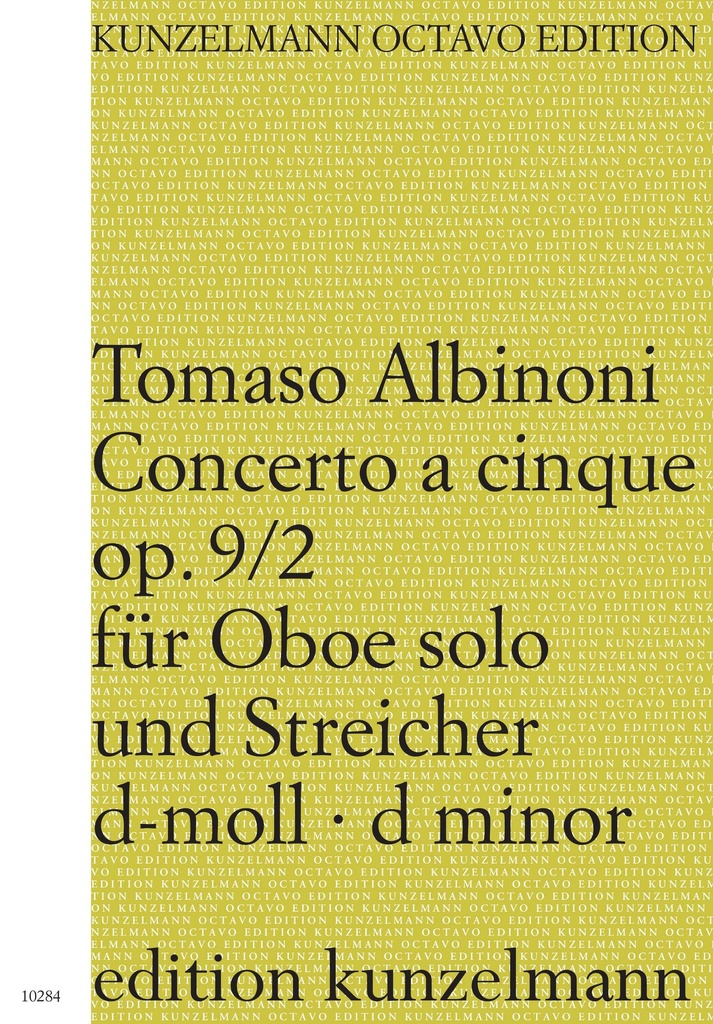 Concerto d-minor for Oboe, Op.9/2 (Score)