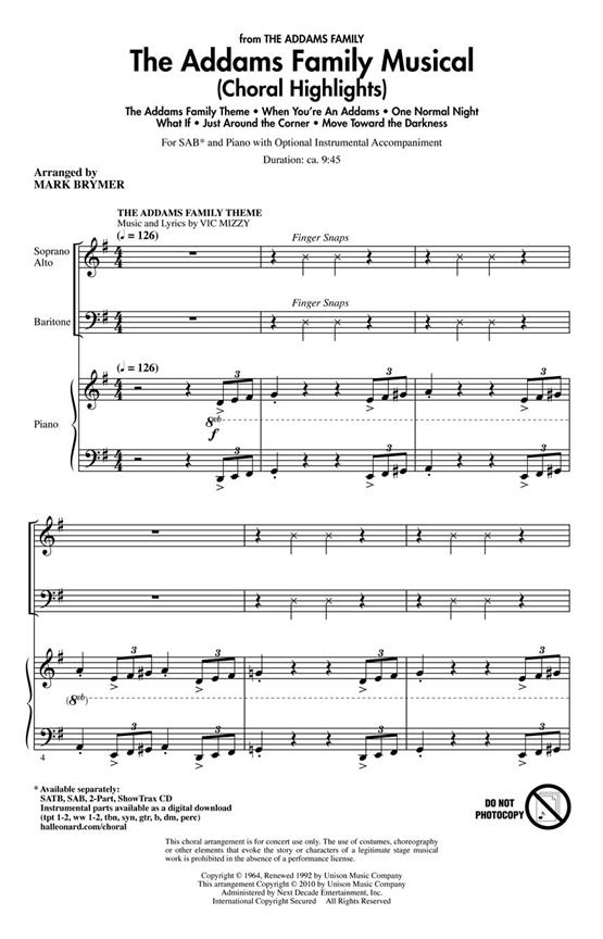 The Addams Family Musical (Choral Highlights)