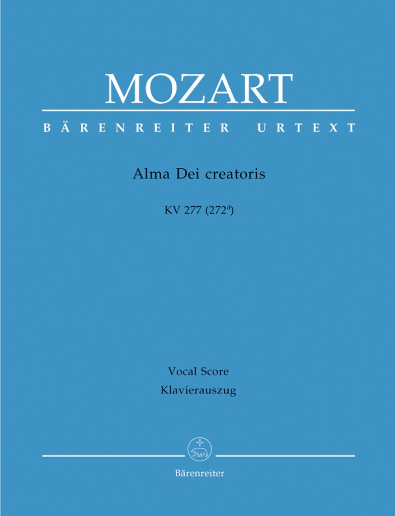 Alma Dei Creatoris, KV.277 (Vocal score)