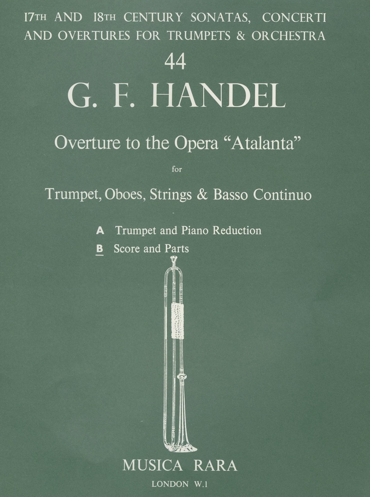 Overture to Atalanta (Score and parts) | Crescendo Music